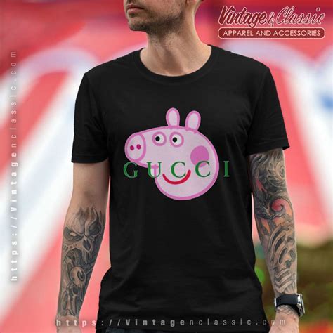 gucci logo shirt replica|peppa pig gucci shirt real.